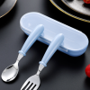 Safety Stainless Steel Toddler Fork Spoon Set - Image 3