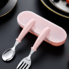 Safety Stainless Steel Toddler Fork Spoon Set - Image 5