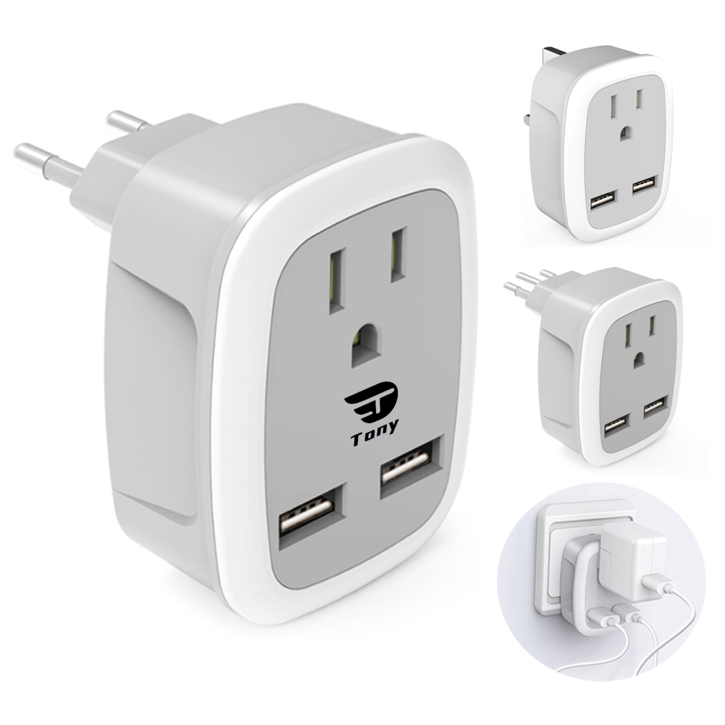 International Power Plug with 2 USB, Type C Outlet - AJFashionGroup