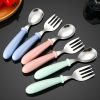 Safety Stainless Steel Toddler Fork Spoon Set - Image 7