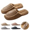 PU Leather Winter Soft Slippers