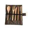 Outdoor Bamboo Travel Cutlery Set With Canvas Bag - Image 4