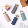 Bamboo Glass Cup With Silicone Cover - Image 2