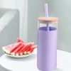 Bamboo Glass Cup With Silicone Cover - Image 5