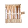 Outdoor Bamboo Travel Cutlery Set With Canvas Bag - Image 6