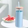 Bamboo Glass Cup With Silicone Cover - Image 3