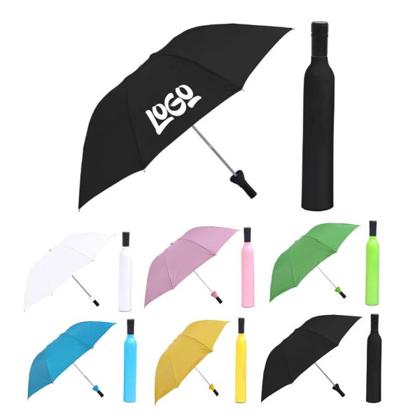 22.8" x 42" Bottle-Shaped Folding Umbrella