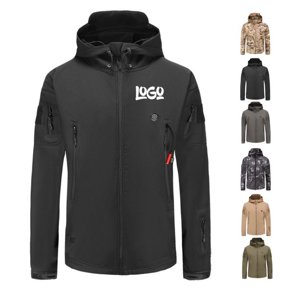 Washable Windproof Hooded Heated Jacket