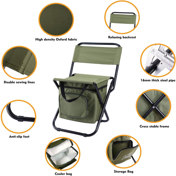 Portable outdoor camping folding chair - Image 5