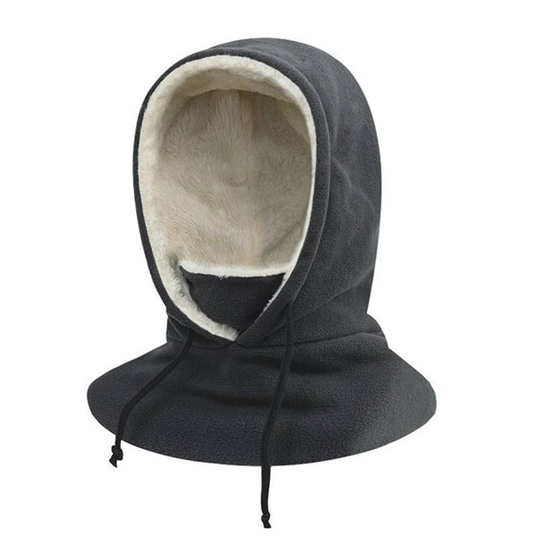 Windproof Polyester Neck Warmer Hat w/ Face Cover - Image 3