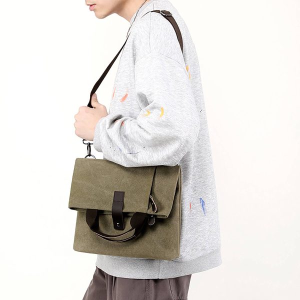 12" Foldable Canvas Shoulder Handbag for Daily Use - Image 6