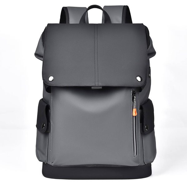 PU Leather Waterproof Business Backpack w/ USB Port