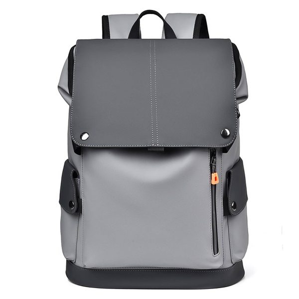 PU Leather Waterproof Business Backpack w/ USB Port - Image 4