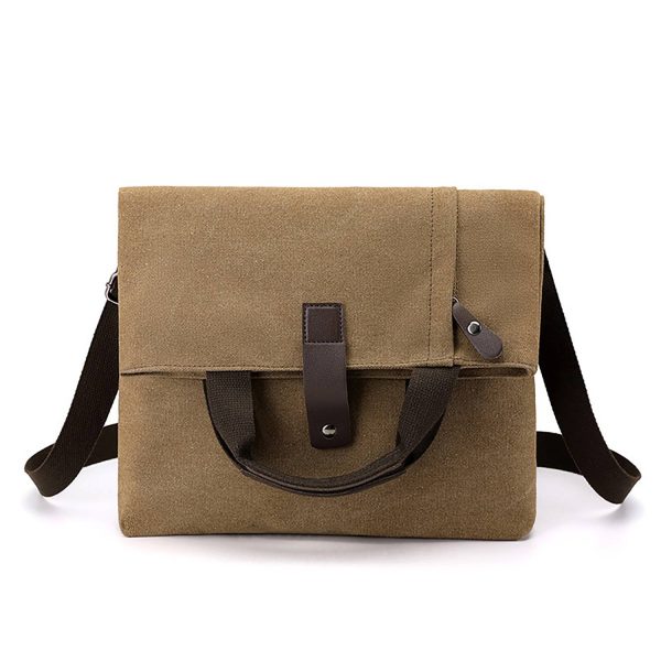 12" Foldable Canvas Shoulder Handbag for Daily Use - Image 3