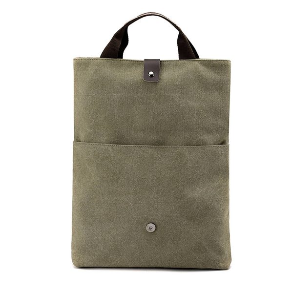 12" Foldable Canvas Shoulder Handbag for Daily Use - Image 5