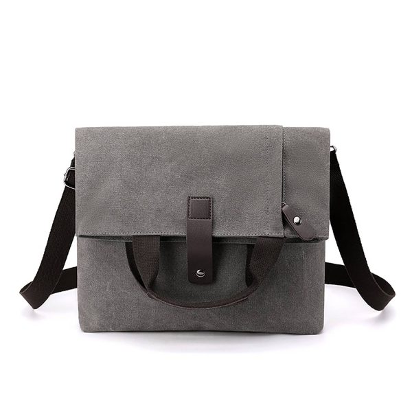 12" Foldable Canvas Shoulder Handbag for Daily Use - Image 4