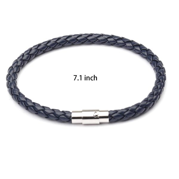 Woven Leather Wrap Bracelet - Image 7