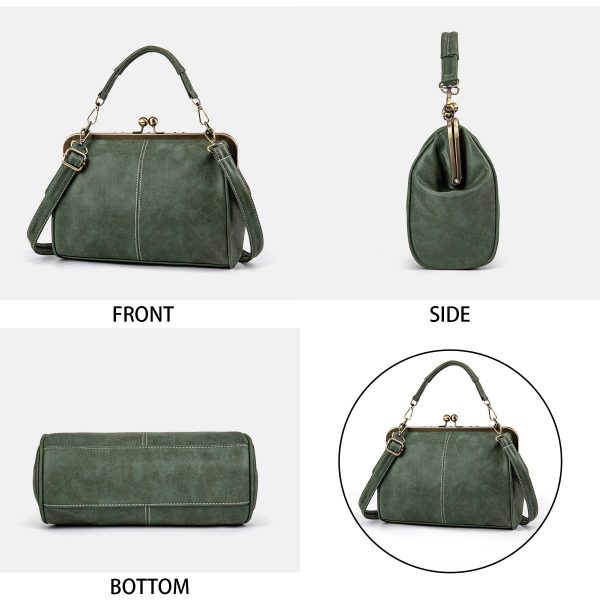 PU Leather Matte British Vintage Messenger Tote Bag - Image 6
