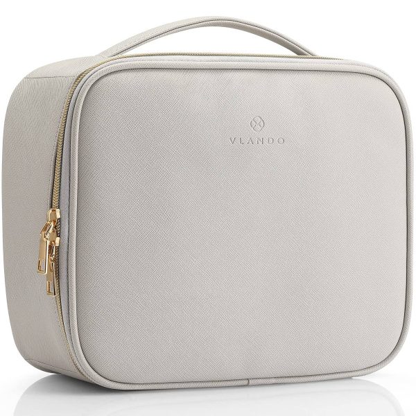 Pu Leather Storage Adjustable Dividers Brushes Cosmetic bag - Image 5