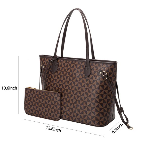 Pvc Check Waterproof Tote Bag For Women - Image 6