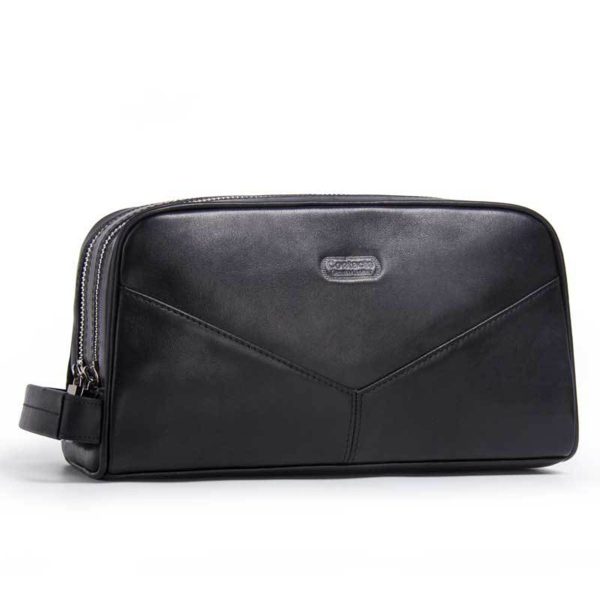 Genuine Leather Wear-resistant Crazy Horse Skin Makeup Bag