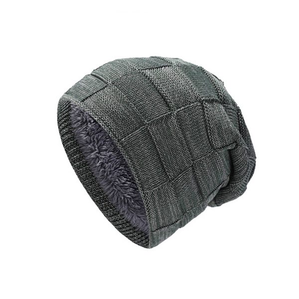 Men Lined Knit Warm Thick Binie Hat - Image 12