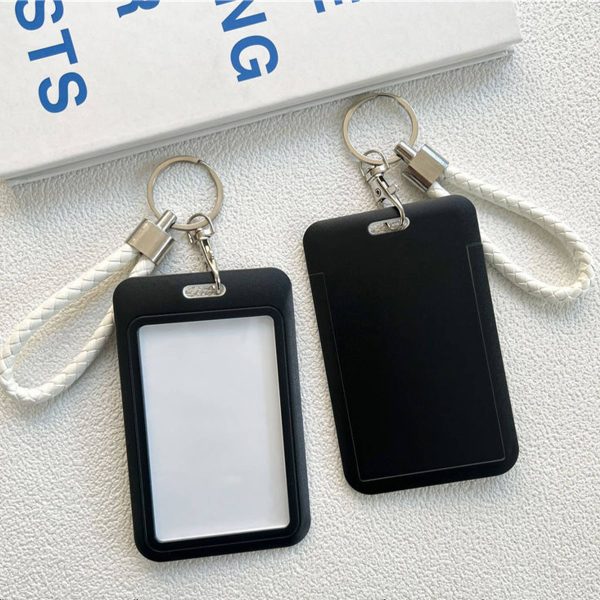 Plastic Name Tag Holder With Key Chain - Image 3