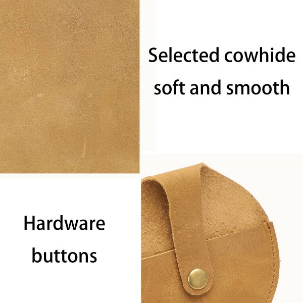 Genuine Leather Round vintage coin storage bag - Image 4