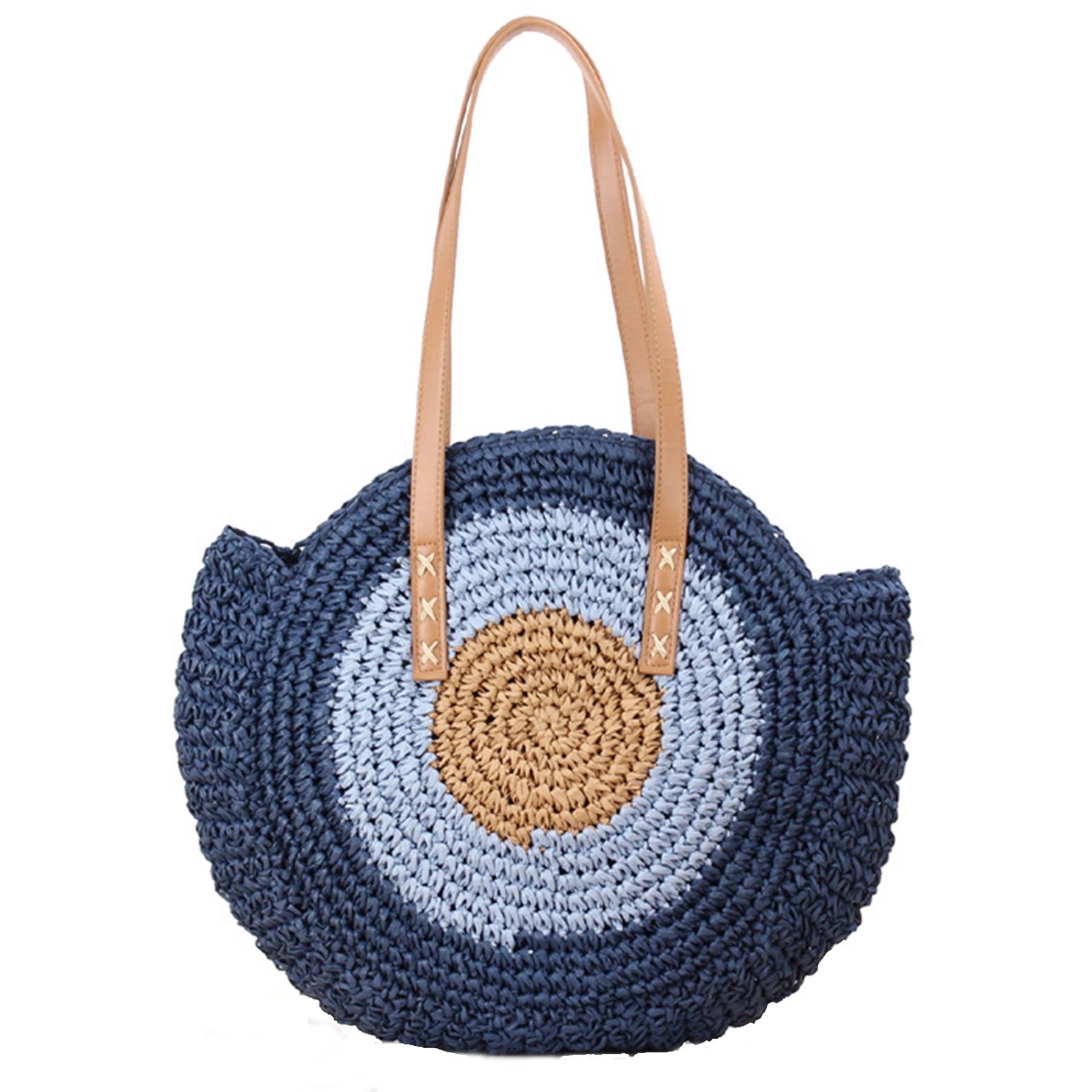 Jute Straw Summer Beach Tote Bags for Vacation Travel - Image 2