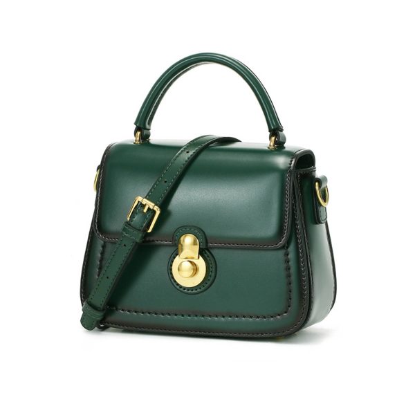 Genuine Leather scalloped portable Cross-body Bag Women - Image 2
