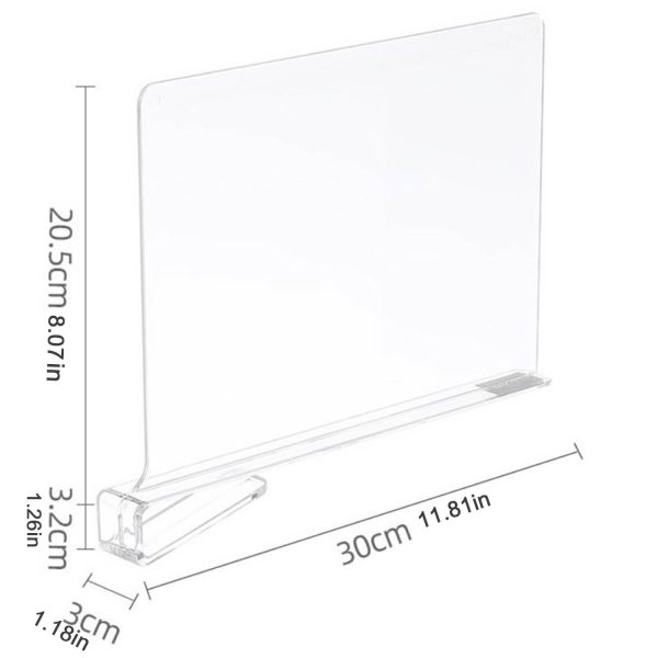 Partition Shelf Clear Acrylic - Image 3