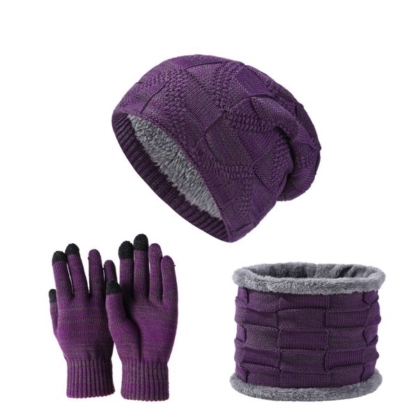 Winter Beanie Hat Scarf and Touch Screen Gloves Set - Image 12