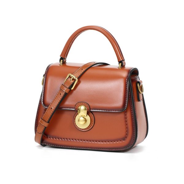 Genuine Leather scalloped portable Cross-body Bag Women - Image 3