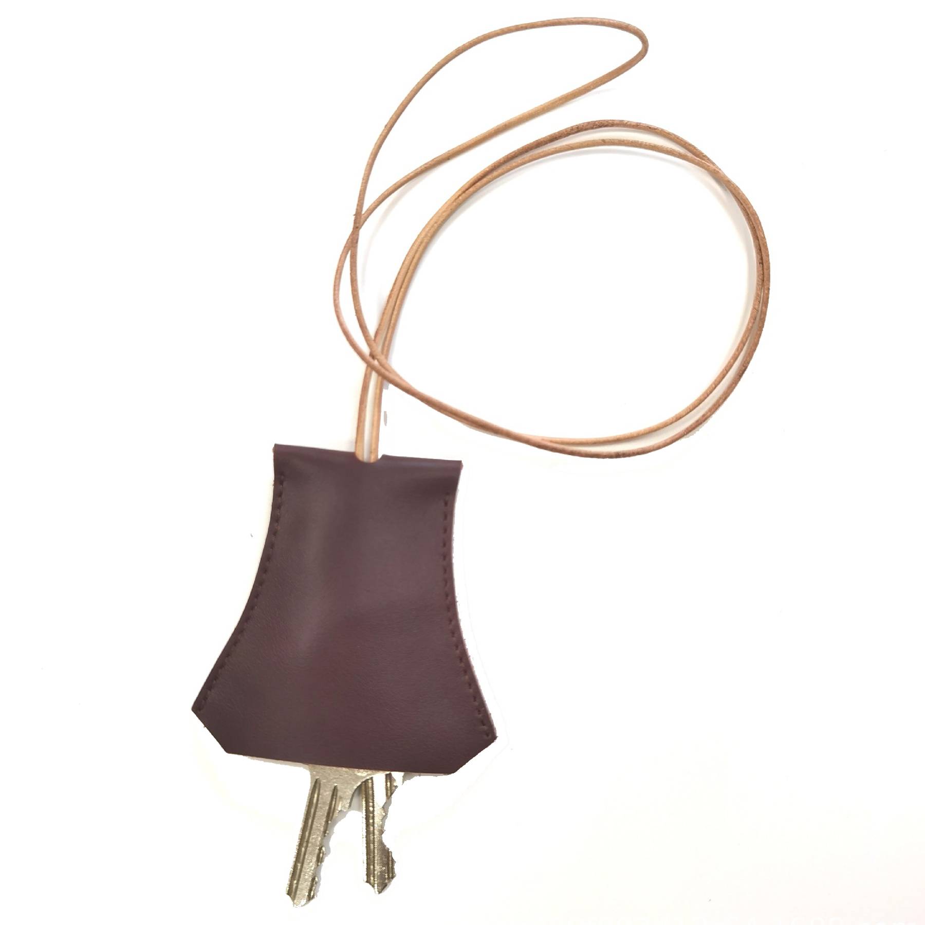 Genuine Leather Pull-out household halterneck key pouch - Image 5