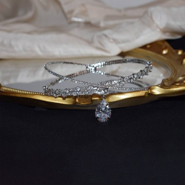Alloy Flash diamond zircon drop collar - Image 3