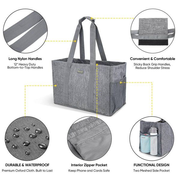 Oxford Foldable Reusable Storage Tote Bag - Image 3