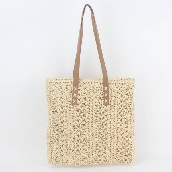 Handwoven Straw Beach Bag for Travel - Image 2