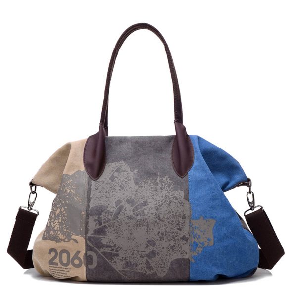 Canvas Shoulder Handbag Tote Shopper Bag For Women - Image 3