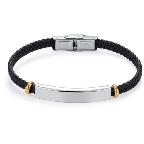 Personalized custom leather rope bracelet