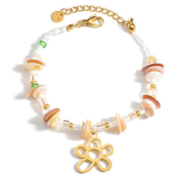 Steel Simple irregular crushed stone gilded bracelet