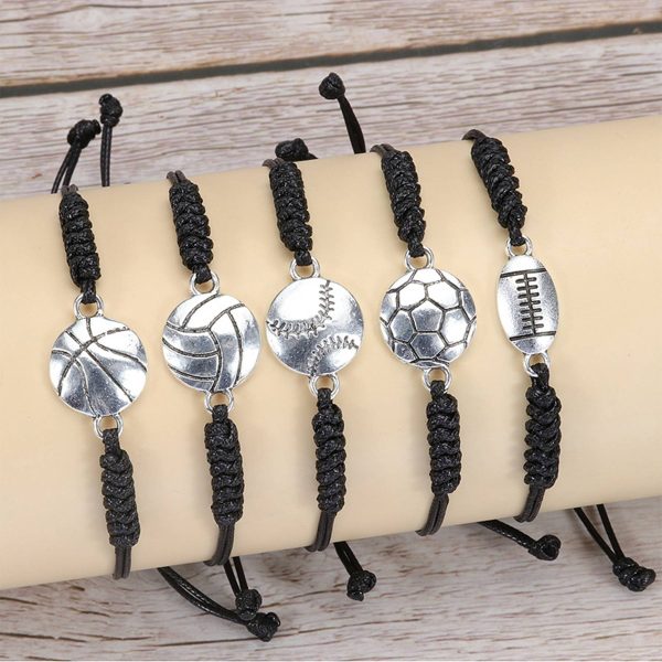 Nickel Braided soccer alloy bracelet