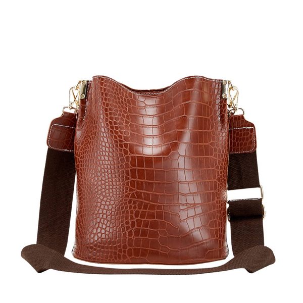 PU Bucket Bag And Crossbody Shoulder Handbags - Image 5