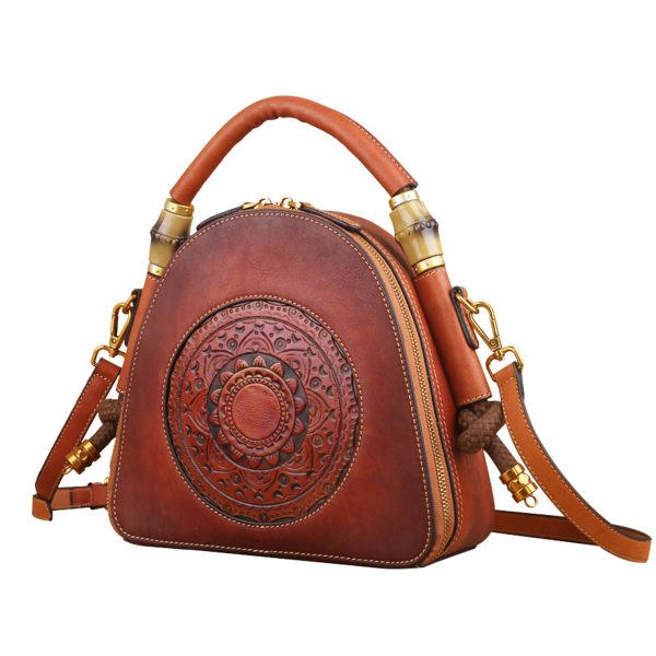Genuine Leather Vintage women's shoulder tote bag