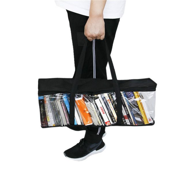 PVC Transparent Large Capacity Book Carrying Tote Bag - Image 2