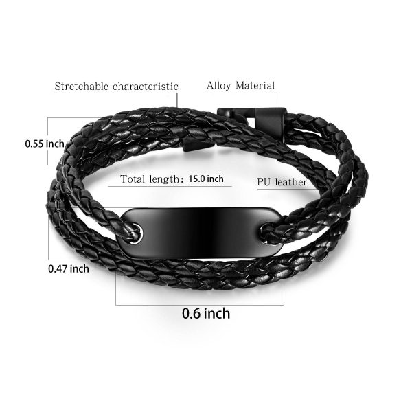 PU engraved bracelet - Image 2