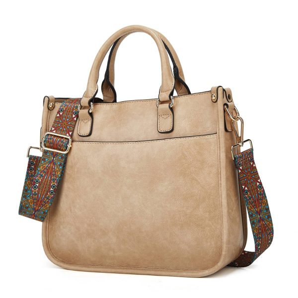 Vintage Large Capacity Pu Leather Handbag - Image 3
