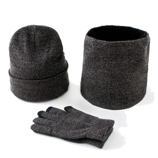 Knitted Hat Scarf Gloves