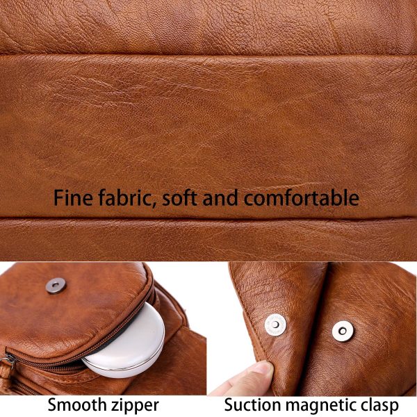 PU Leather cross-body shoulder bag - Image 5