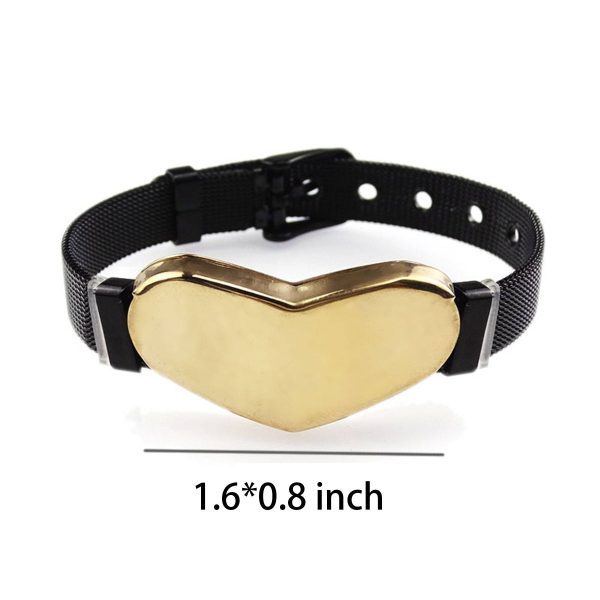 New heart-shaped watch chain stainless steel bracelet - Image 5