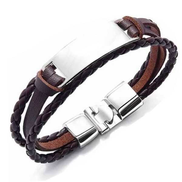 Genuine Leather Bracelets for Men Women - Image 2